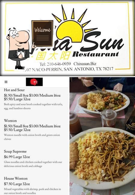 China Sun Restaurant in San Antonio - Restaurant menu and reviews