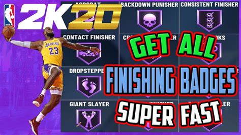 Fastest Way To Get All Finishing Badges For All Builds In Nba K No