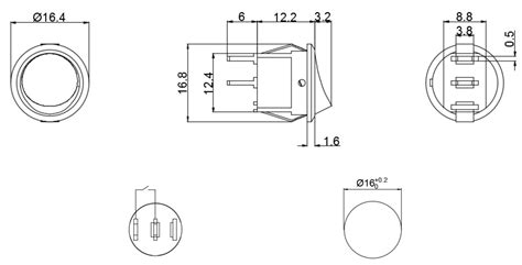 12 Volt ATV Round 3A 14V Mini Rocker Switch