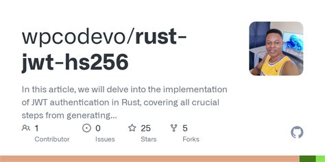 Github Wpcodevo Rust Jwt Hs In This Article We Will Delve Into