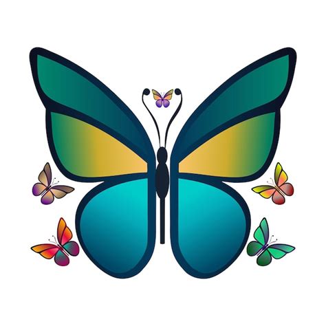 Vector Arte Mariposa Colorido Paquete Vector Premium