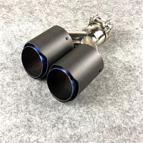 Akrapovic Matte Dual Exhaust Tip Sticker Carbon Fiber Universal