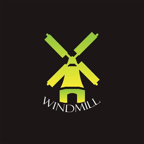 windmill logo design, vector logo windmill 16794559 Vector Art at Vecteezy