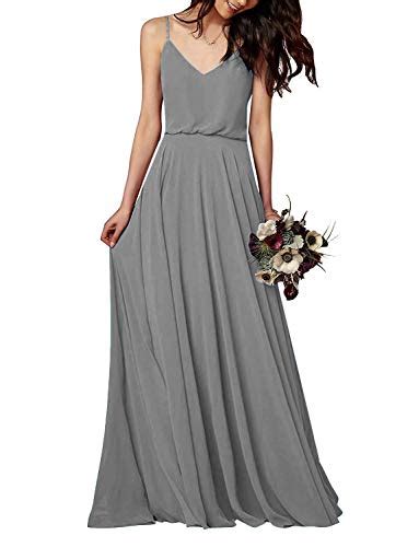 Bbcbridal Womens Chiffon Long Bridesmaid Dresses Floor Length A Line