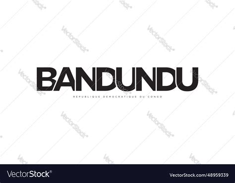 Bandundu In The Congo Emblem Design Features Vector Image