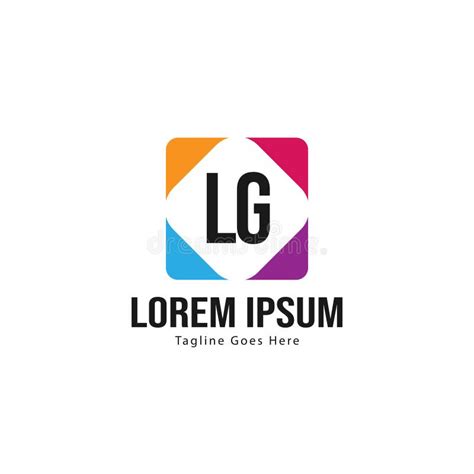 Plantilla Inicial Del Logotipo LG Con Marco Moderno Ilustración