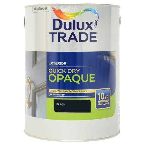 Dulux Trade Weathershield Quick Dry Opaque Satin Black 5l