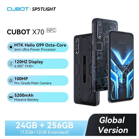 Global-Version-Cubot-X70-Smartphone-Android-13-Helio-G99-24GB-256GB ...