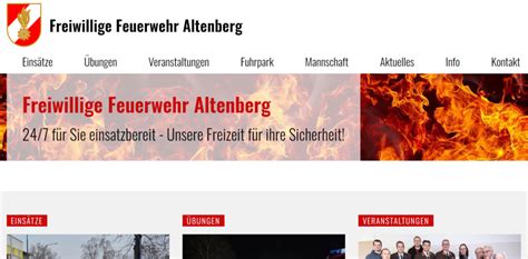 Neue Website Freiwillige Feuerwehr Altenberg