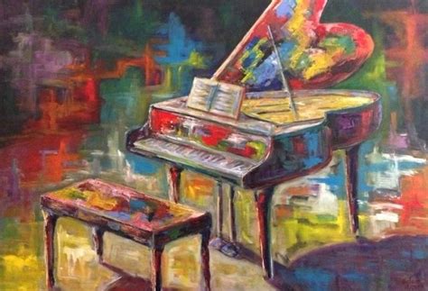 Grand Piano Acrylic On Canvas Size 42 X 60 Inches Mike Halem2024