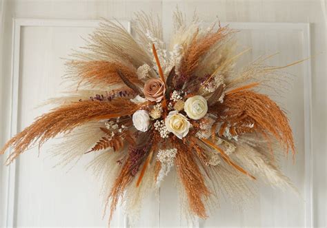 Dusty Wedding Archway Flower Rust Orange Wedding Corner Swag Swag For