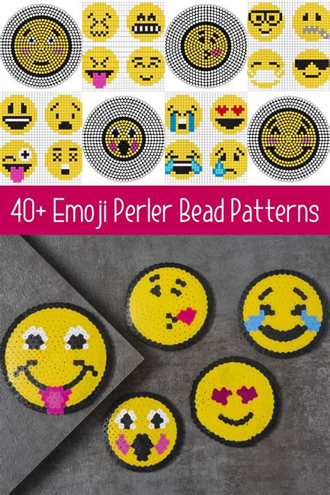 Emoji Perler Beads Over 40 Patterns Perler Bead Emoji Perler