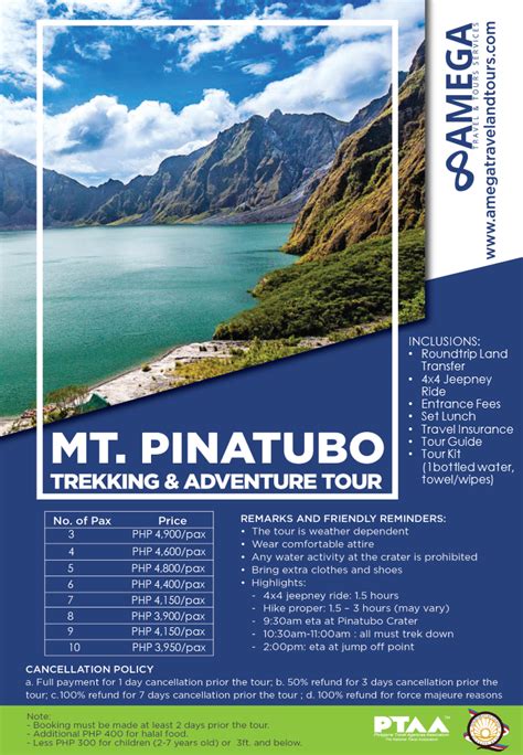 Mt Pinatubo Tour Amega Travel And Tours Services