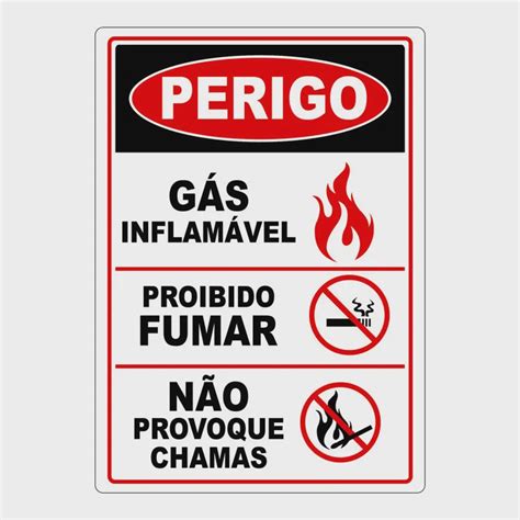 Adesivo Placa Perigo G S Inflam Vel Proibido Fumar N O Provoque Chamas