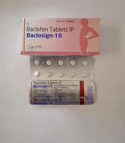 Baclofen 10mg Tablets At Rs 85 Stripe Muscle Relaxants In Nagpur ID