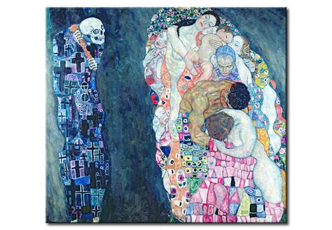 Reproducción de cuadro Vida y Muerte Gustav Klimt Pintores famosos