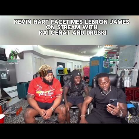 Kevin Hart Facetimes Lebron James On Stream With Kai Cenat And Druski