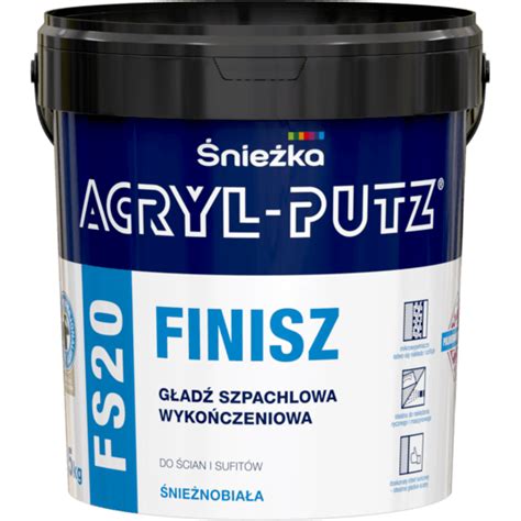 ŚNIEŻKA Acryl Putz FS20 Finisz 1 5 kg Gotowe gładzie i masy