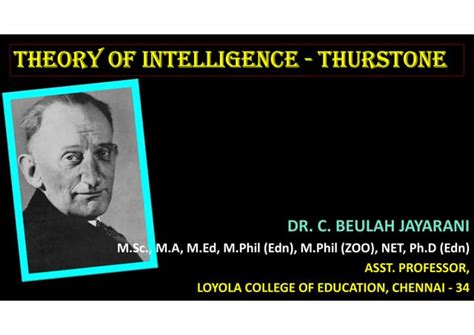 Theory Of Intelligence Thurstone Ppt