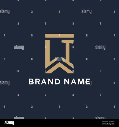 Li Initial Monogram Logo Design In A Rectangular Style With Curved Side