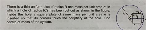 Answered There Is A Thin Uniform Disc Of Radius R And Mass Per Unit