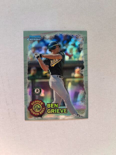 1997 Bowmans Chrome Refractor Scouts Honor Roll Ben Grieve SHR7 Oakland