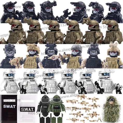 Ghost Special Forces Klocki Nowoczesny Kamufla Figurki O Nierzy