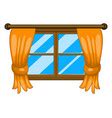 Cartoon Window With Curtains Symbol Icon Design Vector Image