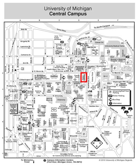 University Of Michigan Campus Map