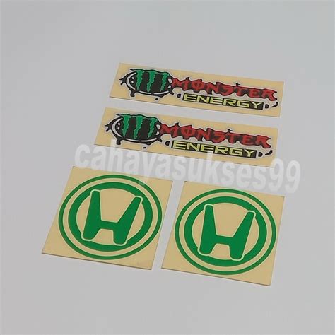 Sticker Monster Energy Cm X Cm Stiker Tangki Motor Honda Bulat Cm