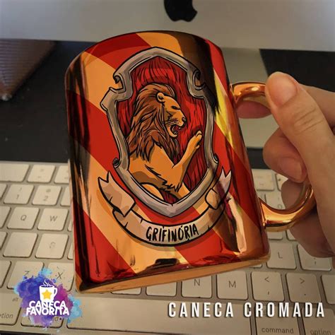 Caneca Harry Potter Grifin Ria Casas De Hogwarts Escorrega O Pre O