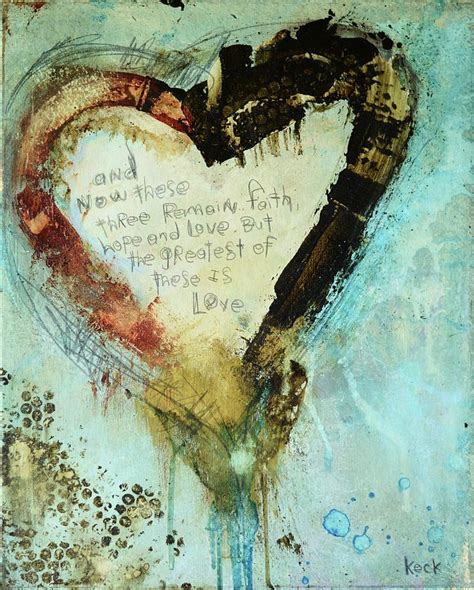 Heart Painting Heart Scripture Art Painting Religious Abstract Heart