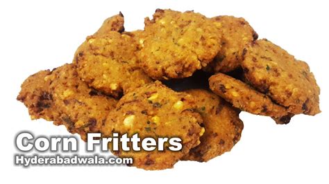 Corn Vada Recipe Video How To Make Corn Fritters At Home Easy