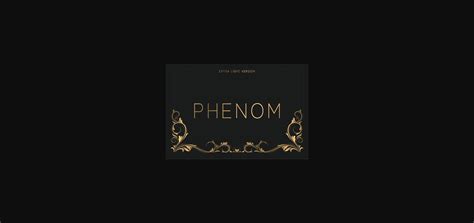 Phenom Extra Light Font Font Canyon