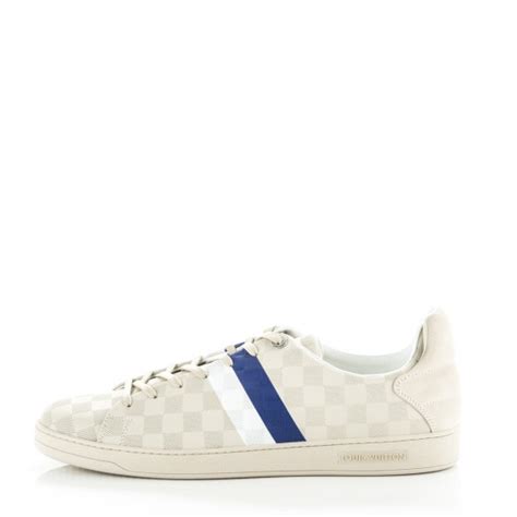 Louis Vuitton Calfskin Damier Embossed Frontrow Sneakers Creme