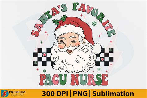 Christmas Pacu Nurse Png Retro Santa Graphic By Premium Digital Files