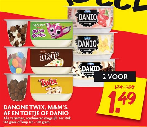 Danone Twix M M S Af En Toetje Of Danio Aanbieding Bij Dekamarkt