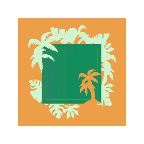 100 Shadow Palm Trees Tropical Beach Cartoons Illustrations Royalty