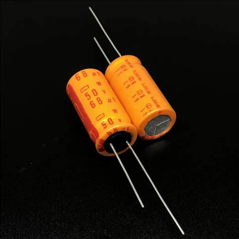 30pcs Nippon 50v68uf W Series Orange Case Scarlet Letter Aluminum