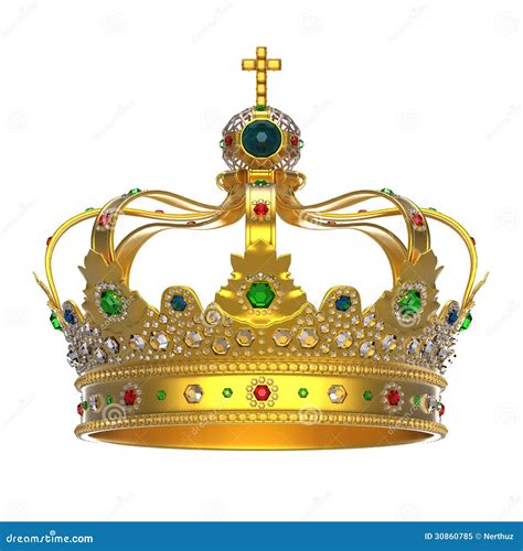 Couronne Royale D Or Avec Des Bijoux Illustration Stock Illustration