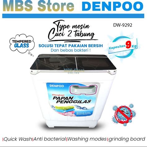 Jual Mesin Cuci 2 Tabung Denpoo DW 9292 Shopee Indonesia