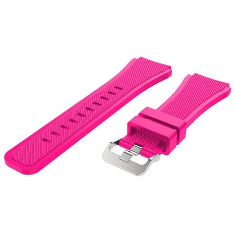 Samsung Galaxy Hot Pink 22 Mm Rubber Silicone Replacement Watch Band