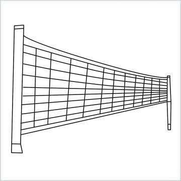 How To Draw A Volleyball Net - Easy Step by Step Tutorial