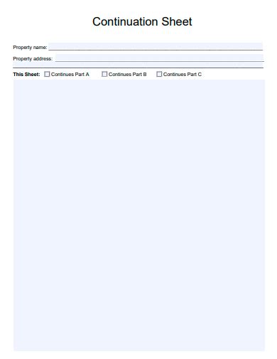 FREE 20 Continuation Sheet Samples In PDF MS Word