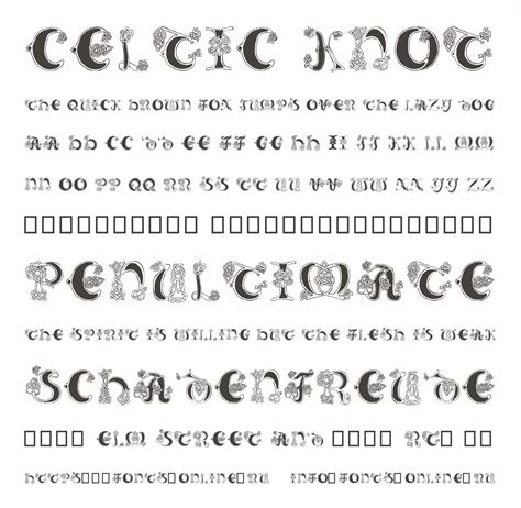 Celtic Knot Font