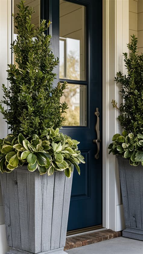 Enhance Your Entrance Tall Planters For Your Front Door In