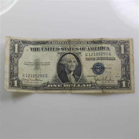 1935 D Blue Seal Silver Certificate $1 Bill | Property Room