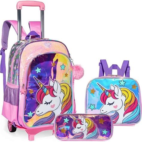 Cartable Licorne Fille Primaire Cartable A Roulette Fille Licorne