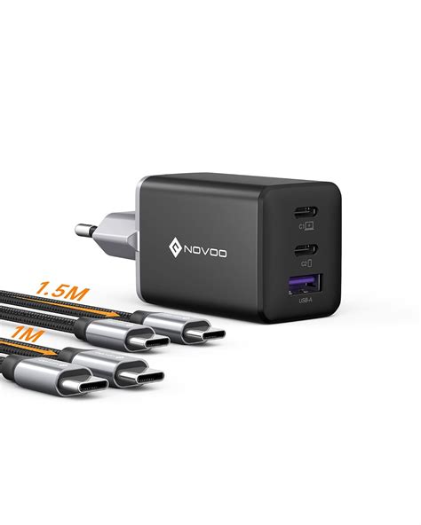 Novoo Caricabatterie Usb C Da W Con Cavi Pd W Type C