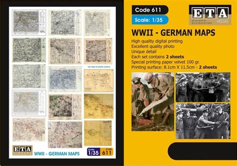 German Wwii Maps Eta Diorama Accessories